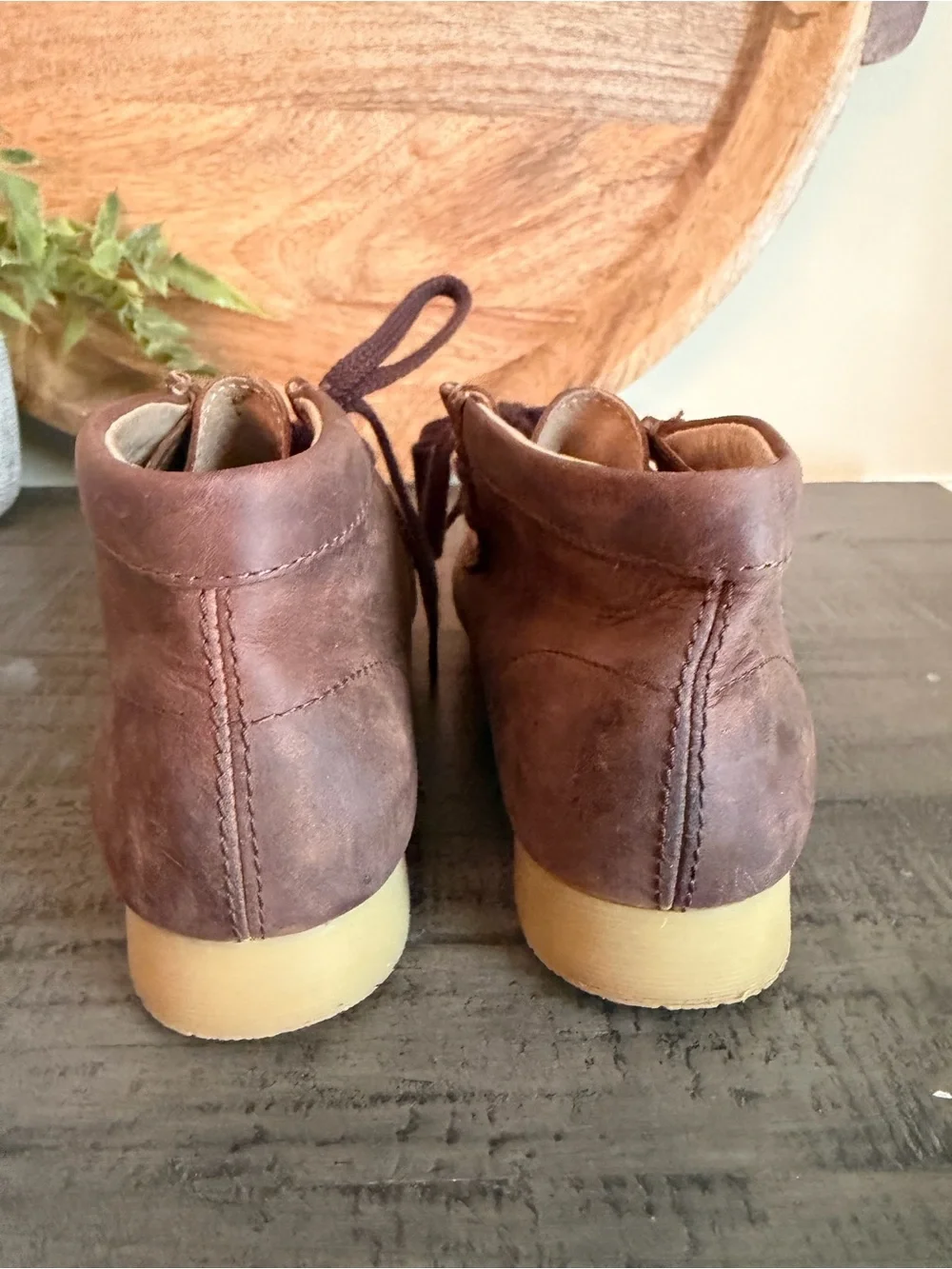FootMates Brown Leather Moccasin-Style Kids Shoes